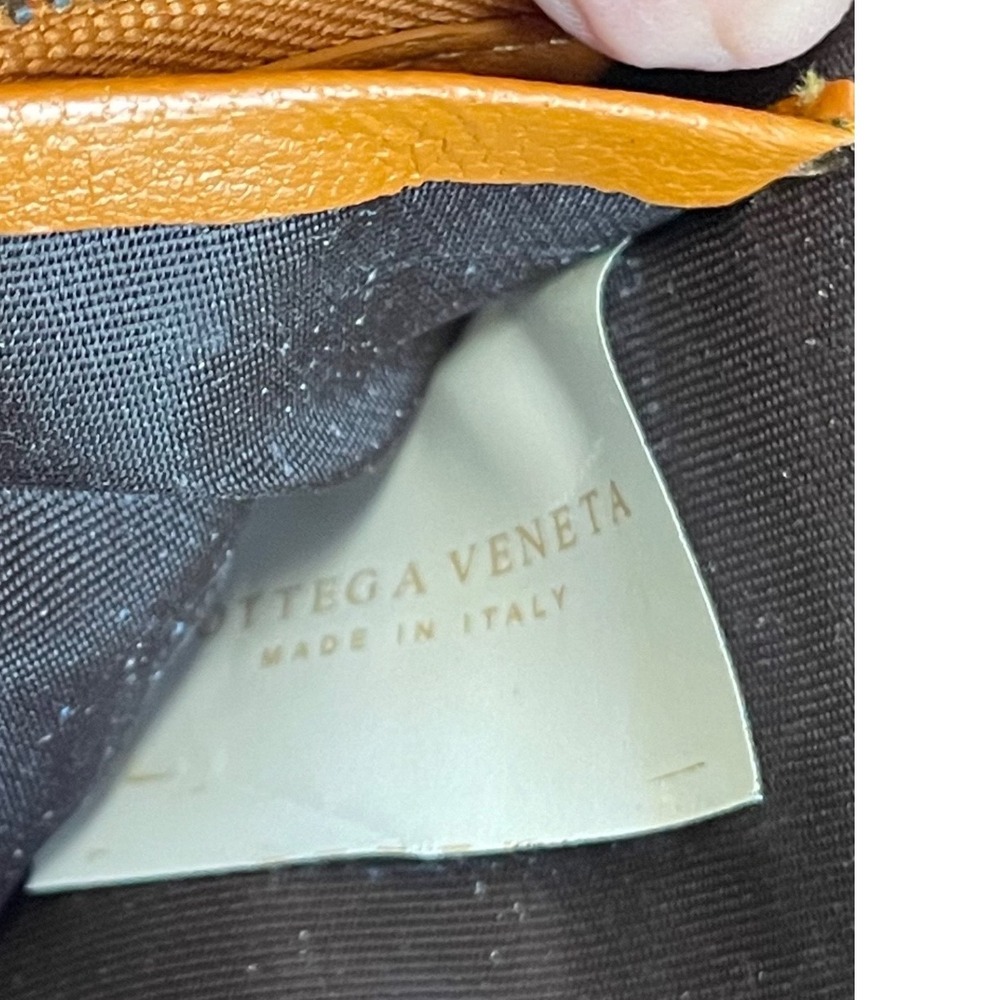 Bottega Veneta Intrecciato Weave Zip Around Leather Wallet Orange 203808 VH0G1 - Picture 10 of 13